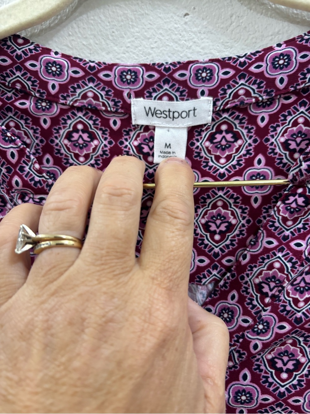 Westport Purple Geometric Henley Tunic - Picture 2 of 4